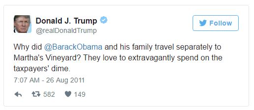 Trump Travel Expenses